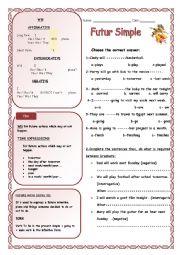 English Worksheet: future simple