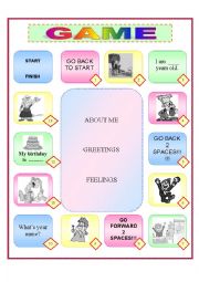 English Worksheet: Greetings game