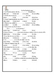 English Worksheet: Review Test