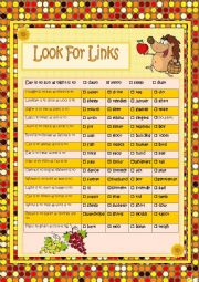 English Worksheet: Look for Links
