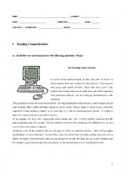 English Worksheet: Exam 1