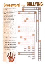 English Worksheet: Crossword on Bullying