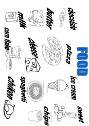 English Worksheet: Food