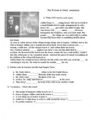 English Worksheet: The woman in black