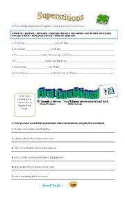 English Worksheet: fisrt conditional 