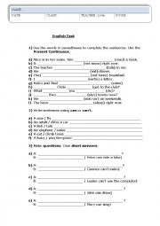 English Worksheet: English Test