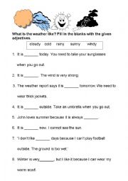 English Worksheet: Weather