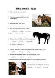 English Worksheet: Steven Speilberg + War Horse