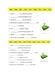 English Worksheet: Imperatives Basic Practice Sheet