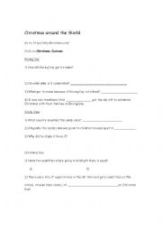 English Worksheet: Christmas Around the world