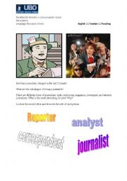 English Worksheet: Journalism