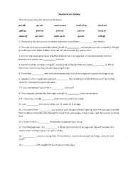 English Worksheet: Phrasal Verbs Exercise