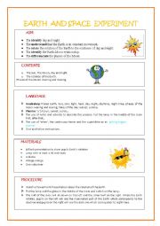 English Worksheet: SCIENCE: EARTH AND SPACE