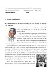 English Worksheet: Exam 5