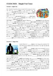 English Worksheet: Elizabeth Swartz and Andrew Eastwood Stories - Simple Past