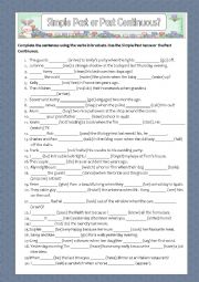 English Worksheet: Simple Past or Past Continuous