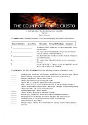 English Worksheet: The Count of Monte Cristo