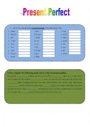 English Worksheet: Present Perfect 