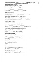 English Worksheet: test