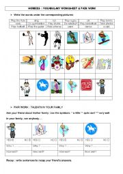 English Worksheet: Hobbies & talents