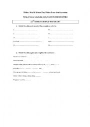 English Worksheet: 22n March: WATER DAY