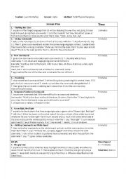 English Worksheet: Total Physical Response Lesson Plan