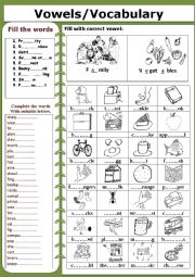 Vowels /Vocabulary