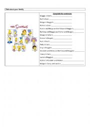 English Worksheet: Talk about your family