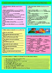 subject pronouns, possessive adjectives & saxon genitive (+ key)