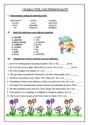 English Worksheet: Character and Personality (+Answer Keys)