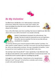 English Worksheet: Be my Valentine