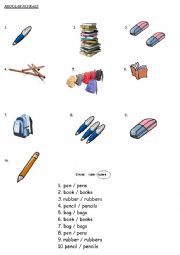 English Worksheet: Regular Plurals