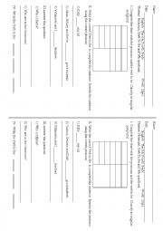 English Worksheet: Pronouns and Verb to be