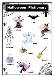 English Worksheet: Halloween pictionary