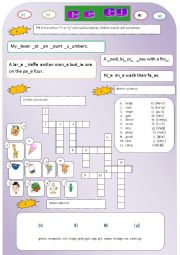 English Worksheet: Phonetics Consonats - c [k] [s] / g [g] [ʤ]