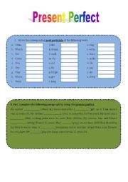 English Worksheet: Present perfect 