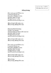 English Worksheet: song