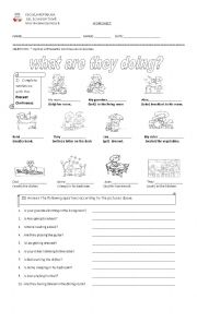 English Worksheet: Present Continuous