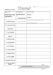 English Worksheet: Travel Destinations - Something for Everyone