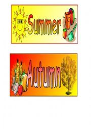 English Worksheet: Four Seaons