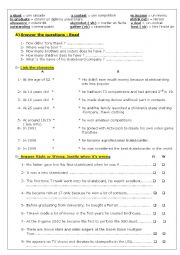 English Worksheet: Tony Hawk - the best skateboarder in the world 