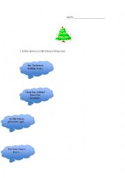 English Worksheet: Post-Christmas time