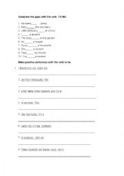 English Worksheet: Excercises To Be present