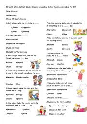 English Worksheet: test