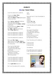 English Worksheet: CELEBRATE by Mika