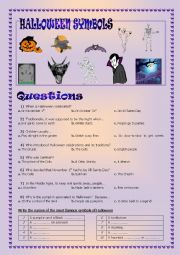 English Worksheet: Halloween - listening comprehension