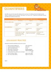 English Worksheet: Quantifiers