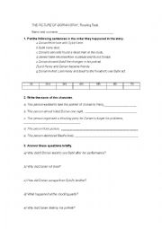 English Worksheet: The Picture of Dorian Gray Reading test with answers key