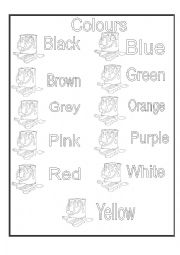 English Worksheet: Its time to colour