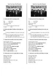 English Worksheet: Song activity - Glad you came